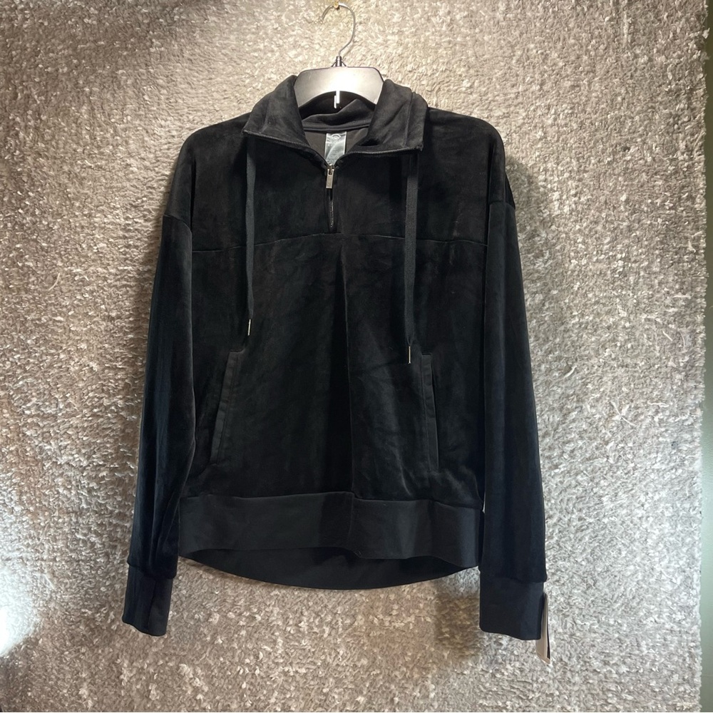 C9 Champion Women's 1/4 Zip Velvet Cozy Pullover Sweater XS Polyester NWT